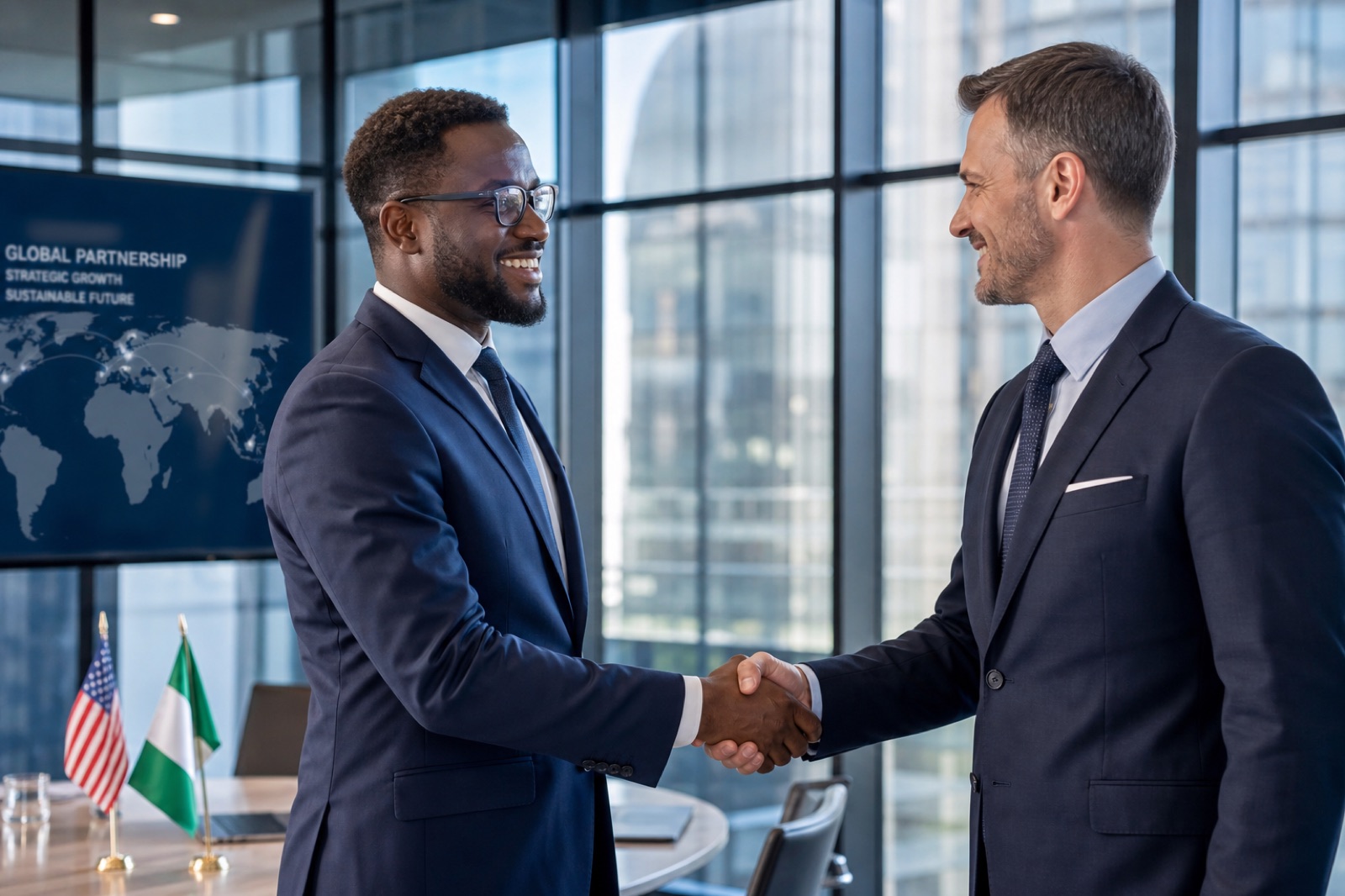 Strategic partnership handshake